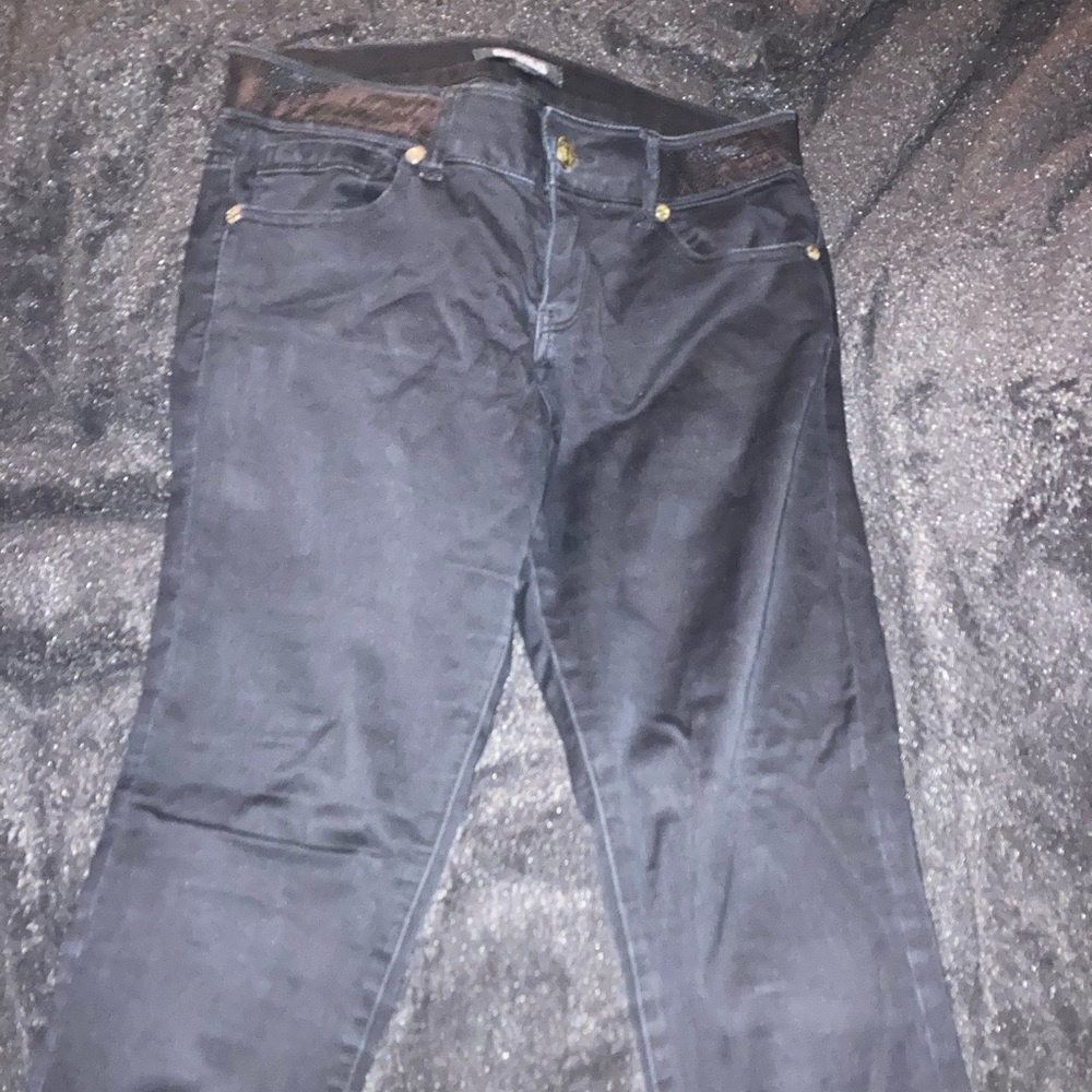 Black Sequin Waist jeans.